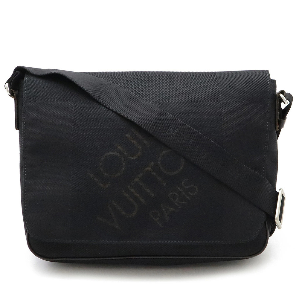 LOUIS VUITTON Damier Geant Messager Crossbody Bag Canvas Noir Black